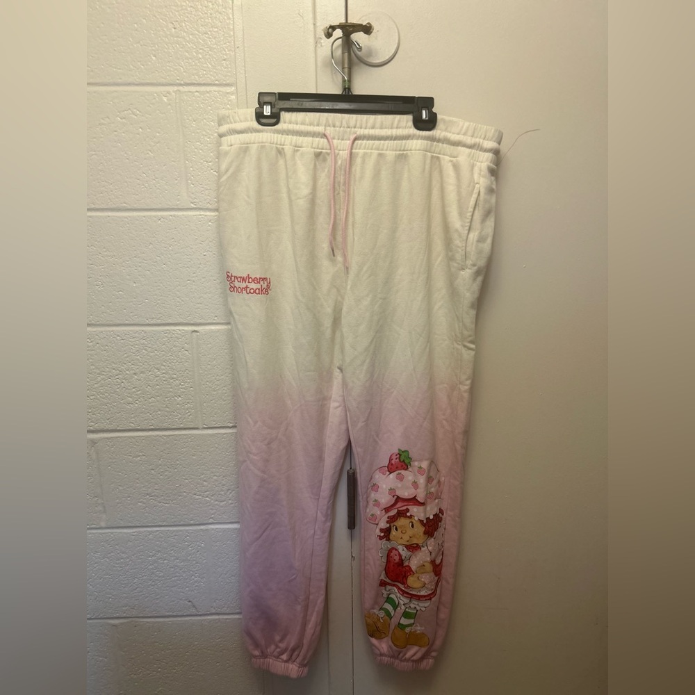 Strawberry Shortcake Jogger Pants – Pink & White Sweet Comfort